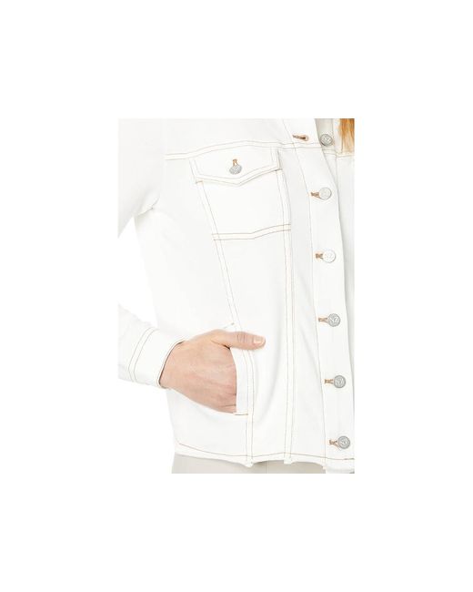 NIC+ZOE White Denim Look Jacket (Paper) Jacket