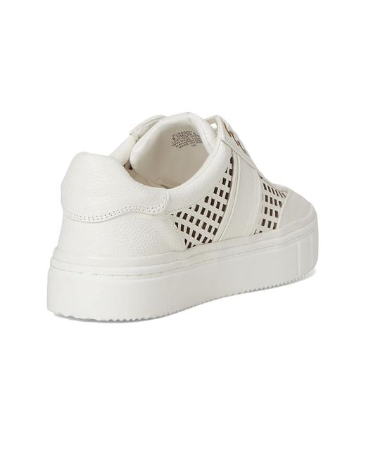 Vince Camuto White Raiden Cut-Out Platform Sneakers Shoes, Leather