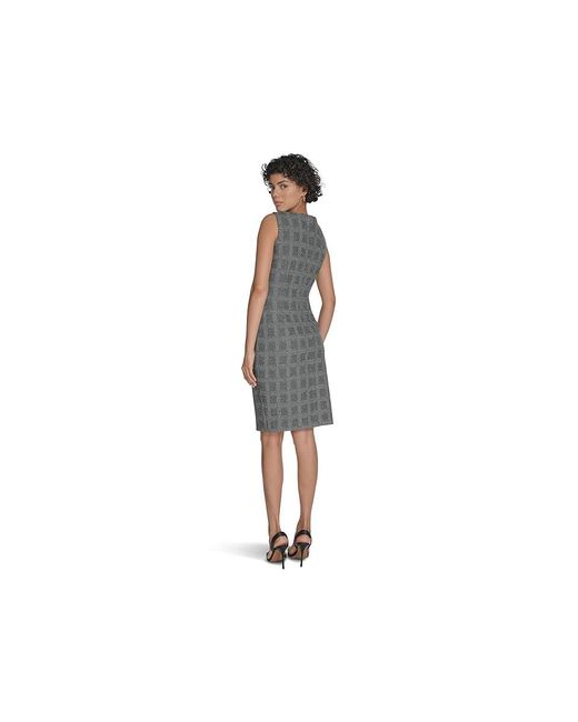 Calvin Klein Black Ponte Starburst Sheath Dress//Cream, Polyester/Spandex