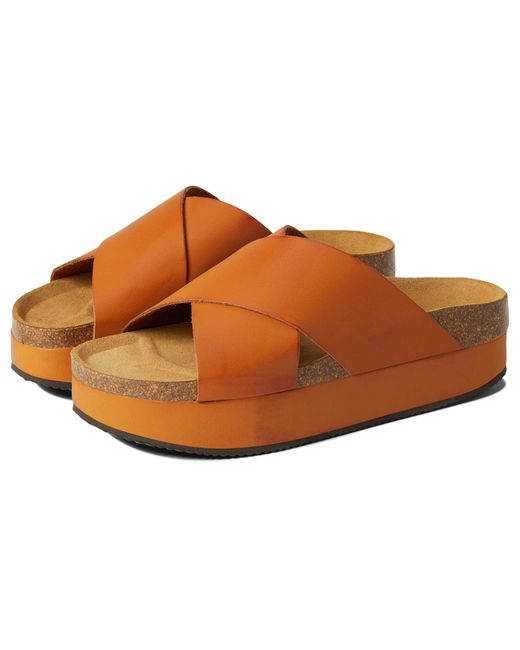 Free People Synthetic Sidelines Flatform Sandal in Tan (Natural) | Lyst