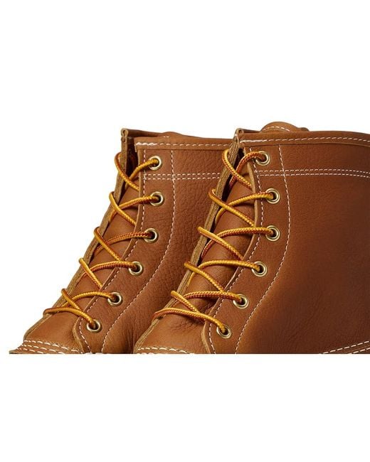 L.L. Bean Brown Bean Boot 8 Leather Primaloft Flannel Lined (//Gum/Apple Cinnamon) Shoes for men
