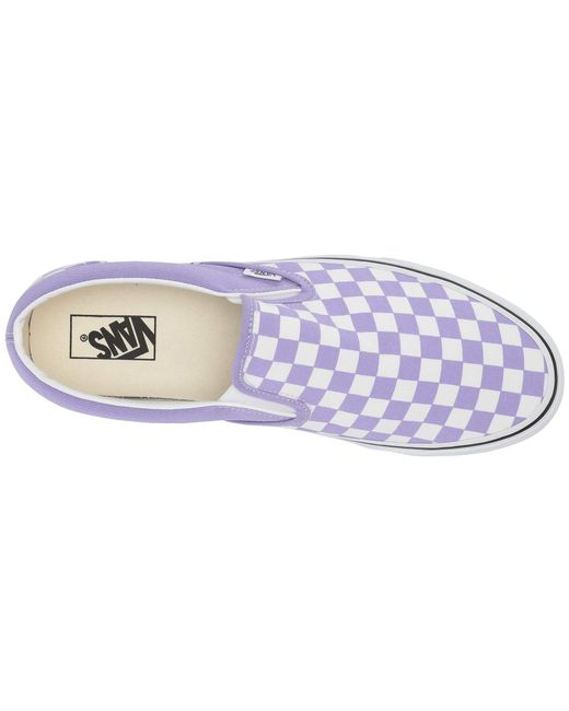 Vans Classic Slip-on Womens Violet Tulip Checkerboard Trainers in Purple |  Lyst
