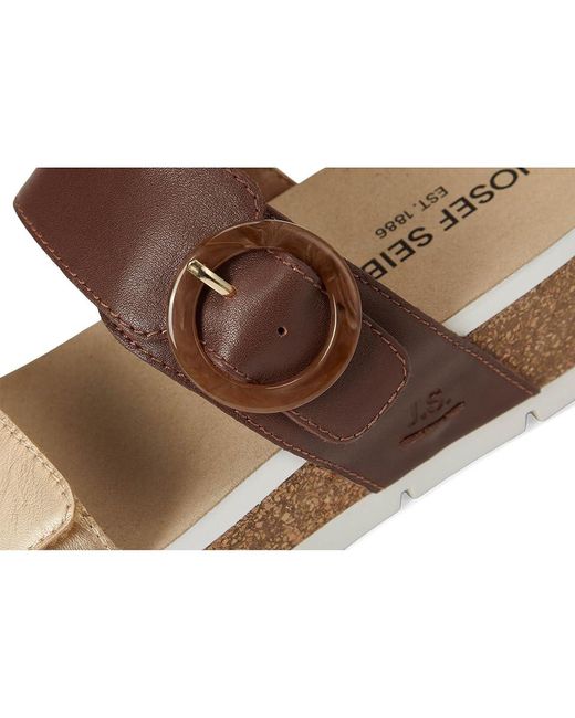 Josef Seibel Brown Quinn 14 Sandals, Leather/Rubber