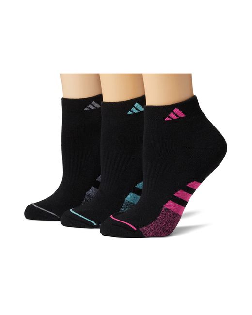adidas Synthetic Cushioned Low Cut Socks 3pair in Black,Mint Tone