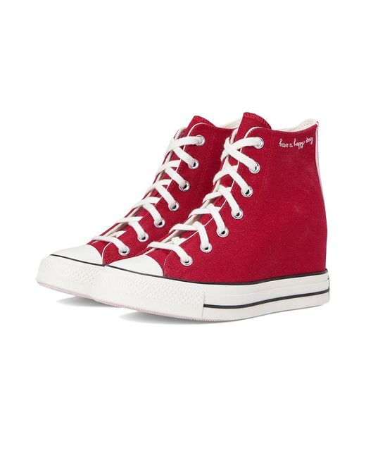 Converse Red Chuck Taylor All Star Wedge Sneaker Cold Weather Boots Days Ahead/Vintage/Summit, Canvas