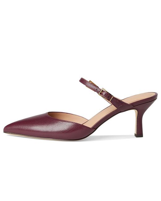Cole Haan Brown Annalise Buckle Mules High Heels 8.5 B