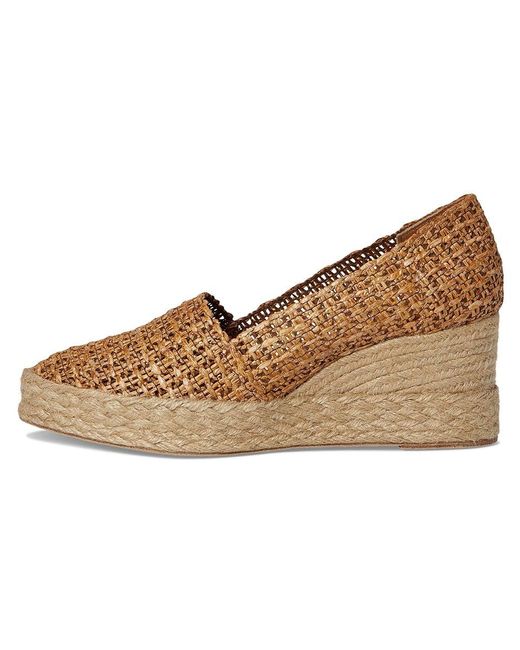 Andre Assous Brown Patti Wedge Shoes, Textile