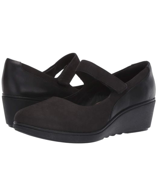 Clarks Un Tallara Ivy Womens Wedge Heel Shoes in Black | Lyst