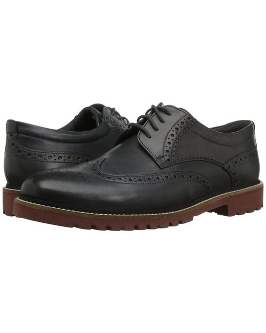 rockport marshall wingtip black