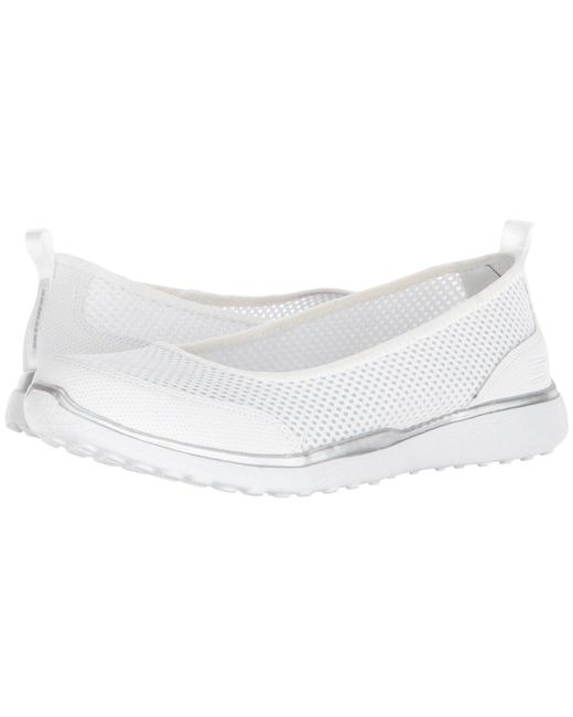 skechers white slip ons