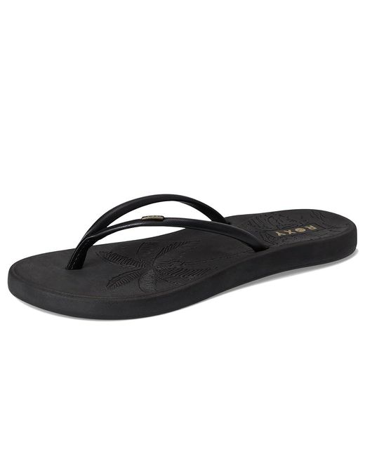 Roxy Black Riverside Wedge Shoes Smooth/ Synthetic