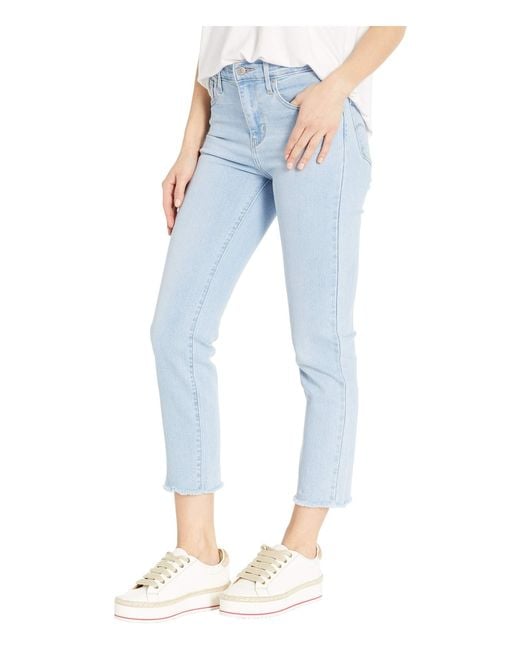 levi's high rise straight crop