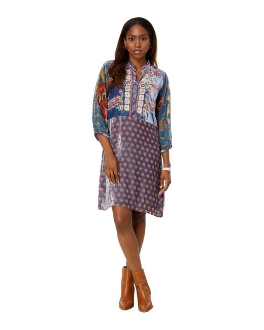 Johnny Was Vember Burnout Gweneth Lined Dress in Purple Lyst