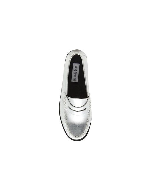 Steve Madden White Kingston ( Leather) Flat Shoes