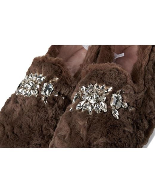 Free People Brown Slumber Party Loafer Slippers Slippers, Faux Fur