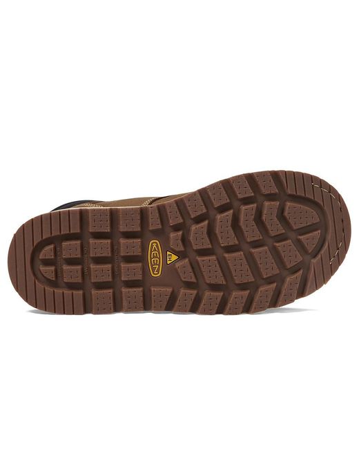 Keen Brown Cincinnati 6 Carbon Fiber Toe Waterproof (Belgian/Sandshell) Work Boots for men