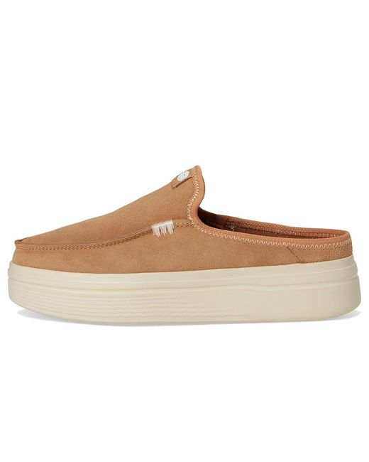 HeyDude Natural Austin Lift Classic Shoes, Suede