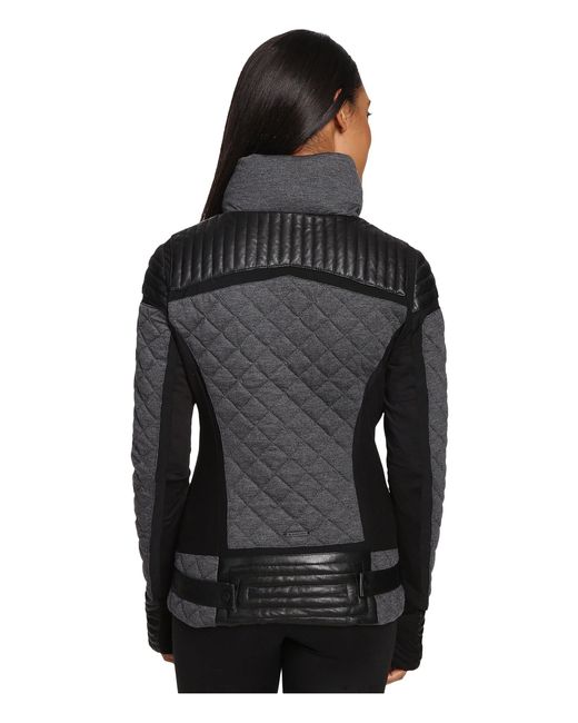 Blanc noir hooded sales mesh inset moto