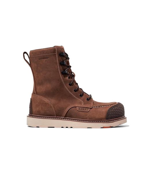 BRUNT Brown The Marin 8 Toe Comp Toe Work Boots for men