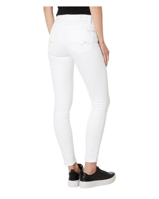 7 For All Mankind White Hw Skinny Crop