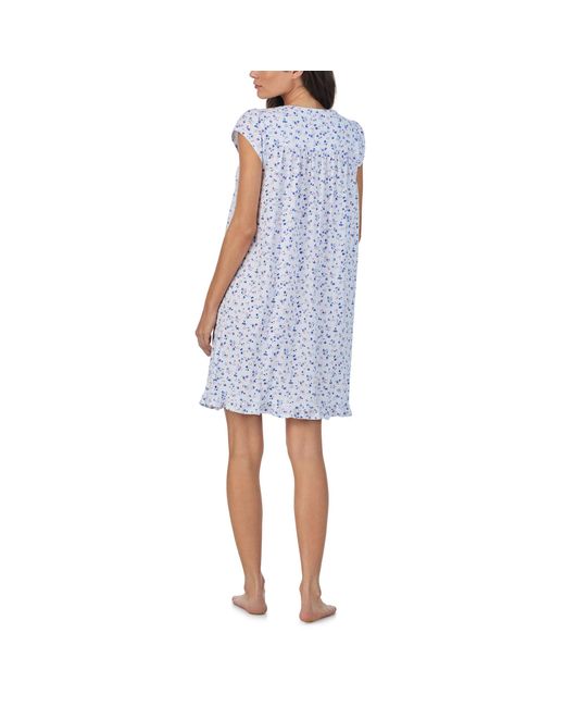 Eileen West Blue Short Nightgown