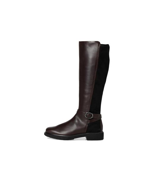 Ecco Black Metropole Amsterdam Tall Boots Boots Mocha/ Leather/Textile