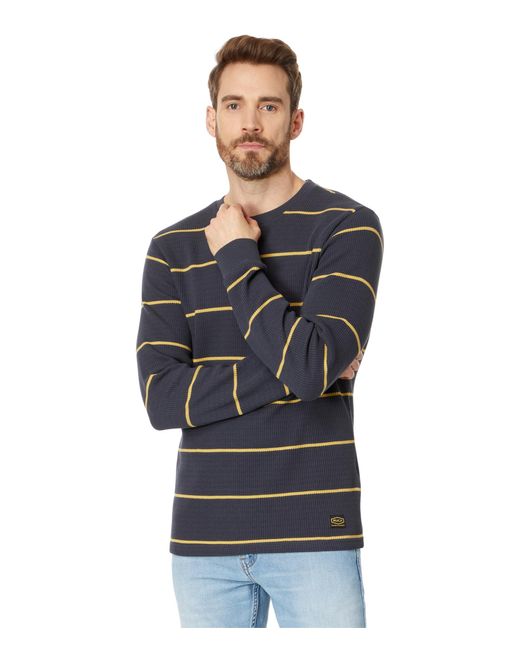RVCA Day Shift Stripe Long Sleeve Thermal in Blue for Men Lyst