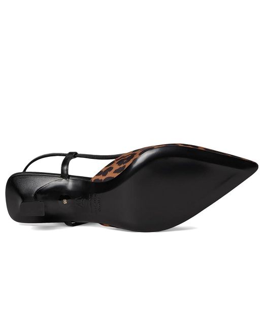 Stuart Weitzman Black Vinnie 50 Slingback High Heels, Leather