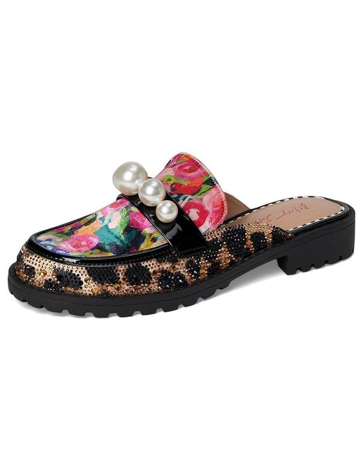 Betsey Johnson Black Norah Flat Shoes, Synthetic