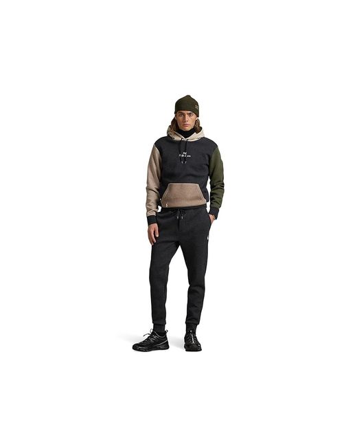 Polo Ralph Lauren Black Double-Knit Jogger Pant Casual Pants, Cotton/Polyester for men