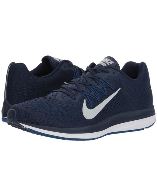 Nike Rubber Air Zoom Winflo 5 (midnight Navy/pure Platinum) Running Shoes  in Blue for Men | Lyst