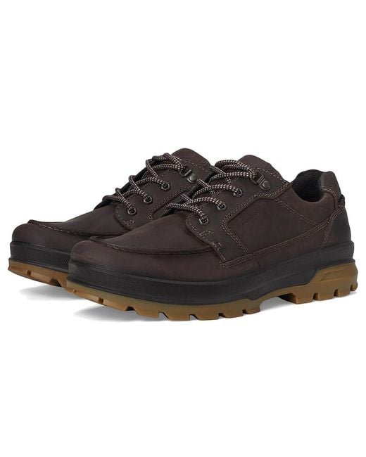 Ecco Black Rugged Track Moc Toe Low Waterproof Hiking Shoe Shoes Eu 43 (Us 9-9.5) D for men