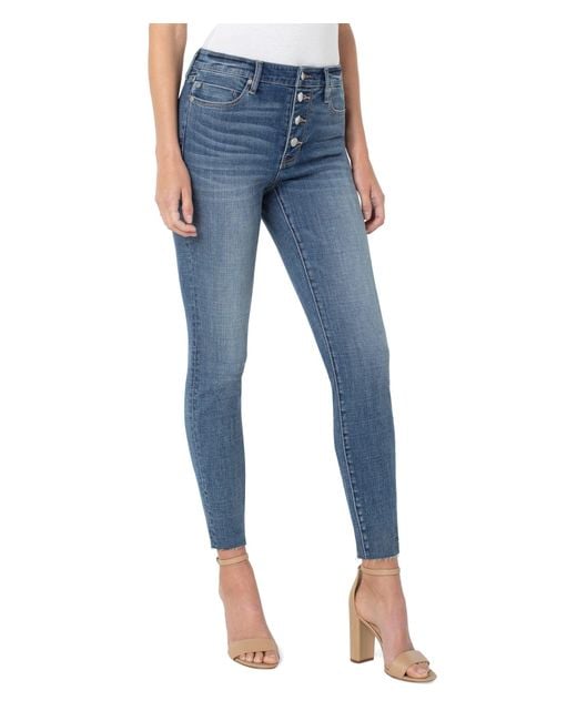 Liverpool Jeans Company Denim Abby High-rise Ankle Skinny W/ Exposed ...