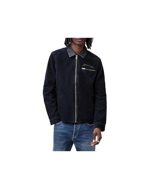 AllSaints Blue Rothwell Cord Jacket, Cotton for men