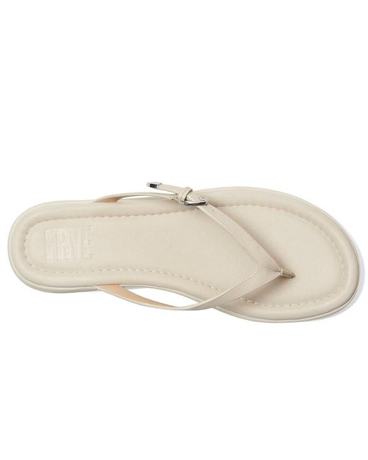 Frye White Maya Buckle Thong Sandals Wedge Shoes 10 B