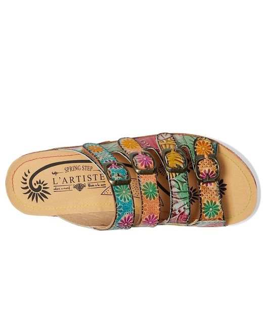 Spring Step Orange Bellini Wedge Shoes, Leather