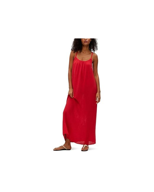 Michael Stars Red Jude Maxi Dress Dress Lg (Us 8-10) Cotton