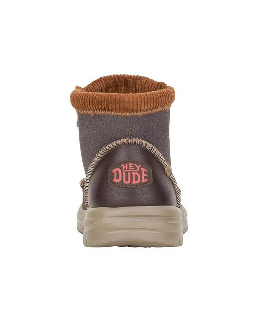 HeyDude Brown Bradley Corduroy Collar/Multi (/Multi) Lace-Up Boots for men