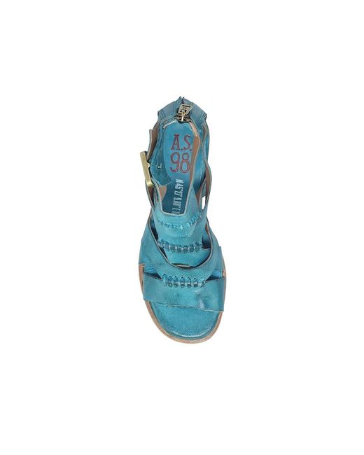 A.s.98 Blue Alfred (Emerald) Sandals