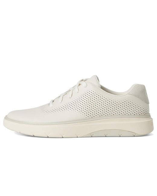 Cole Haan White Grandpro Featherarc Laser Sneakers Shoes Ivory/ Birch/Ivory 7 D for men