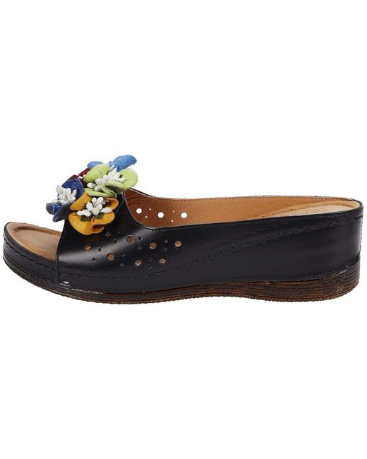 Spring Step Black Flowerchild Shoes