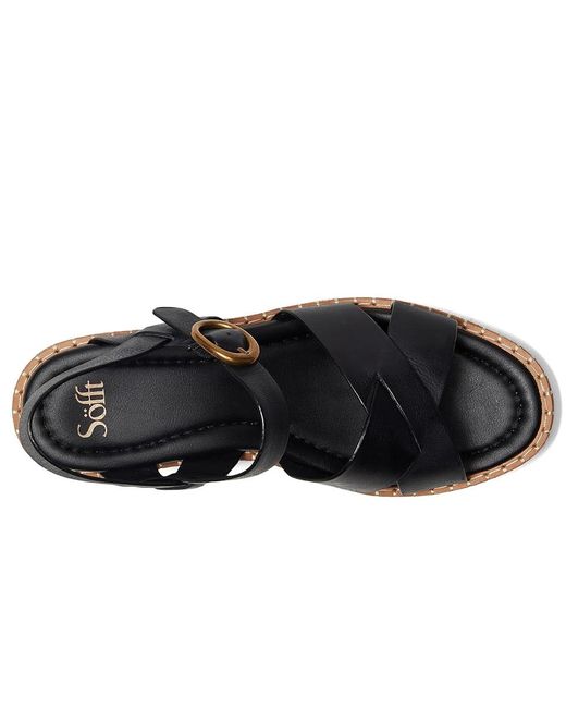 Söfft Black Ruthie Sandals 9 M (B) Leather