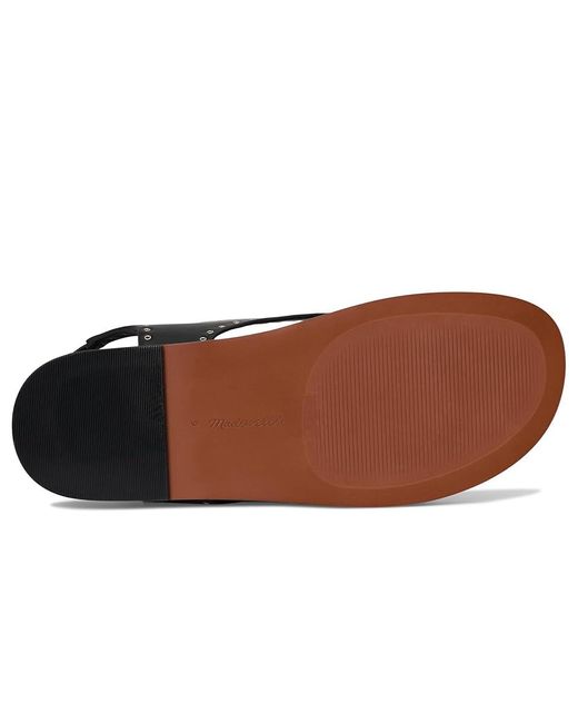 Madewell Black Millie Thong Lace Up Sandals