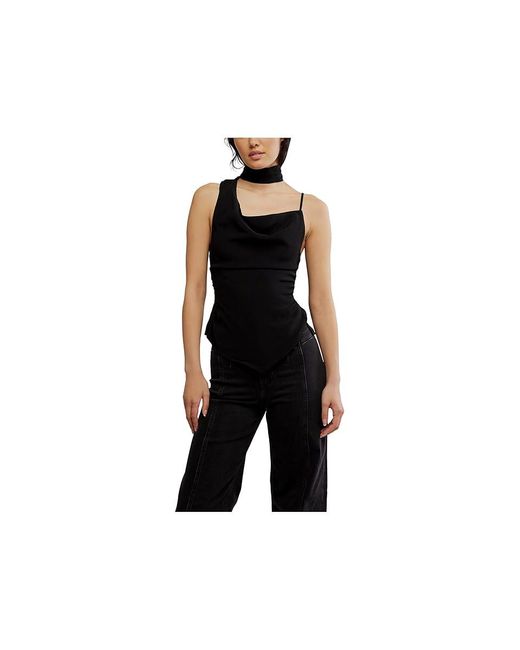 Free People Black True To You Tank Top Clothing Xl 14) Viscose