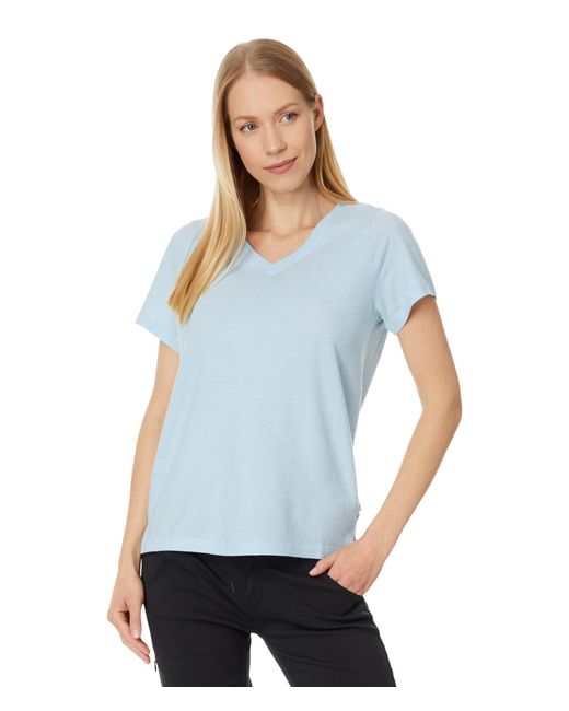 Smartwool Blue Perfect V-neck Short Sleeve Tee