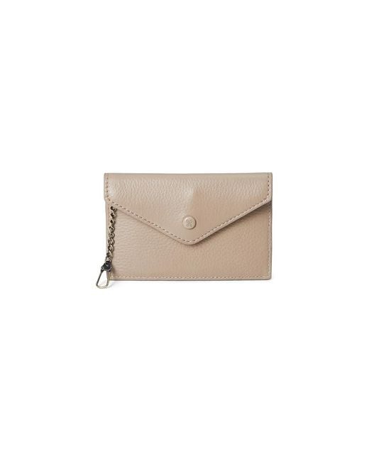 Hobo International White Goldie Card Case Wallet Handbags, Leather