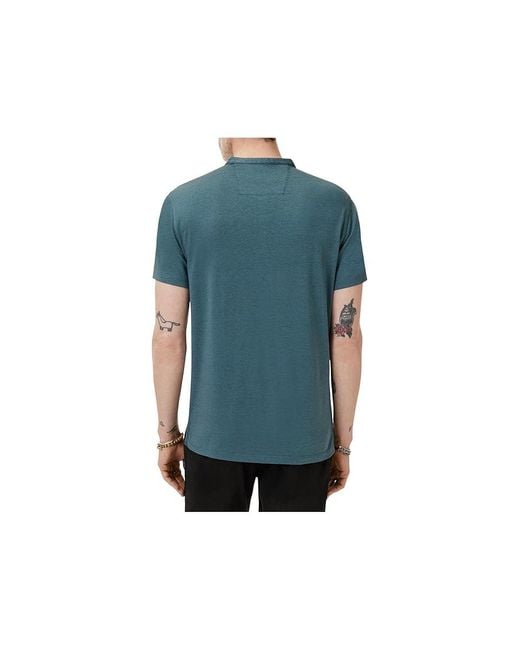John Varvatos Blue Duke Henley K4463F25 Clothing, Cotton/Polyester for men
