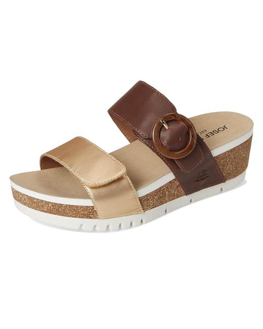 Josef Seibel Brown Quinn 14 Sandals, Leather/Rubber