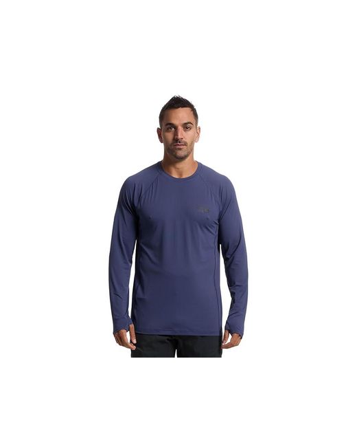 Mountain Hardwear Blue Crater Laketm Long Sleeve Crew Clothing, Elastane/Polyester for men