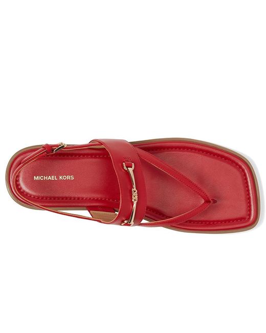 MICHAEL Michael Kors Red Lena Sandal Sandals, Synthetic